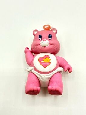Vintage 1984 Care Bears Baby Hugs Bear Figure Pink AGC Hong Kong Toy